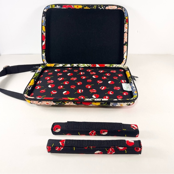 Vera Bradley Floral Laptop Bag - Black, Red, Yellow - Picture 7 of 10